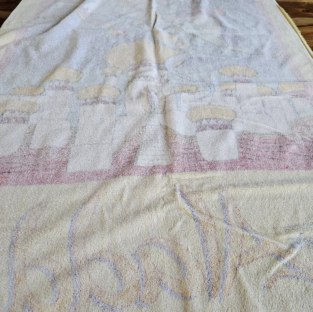 VTG 90’s Franco Disney Original Aladdin Jasmine Genie Movie Beach Towel 55”x30